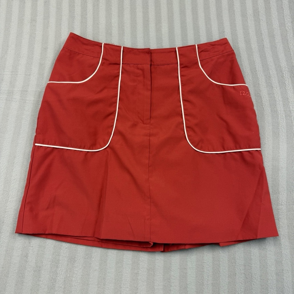 IZOD XFG Womens Red White Active Golf Tennis Skort Size 2 Golfcore